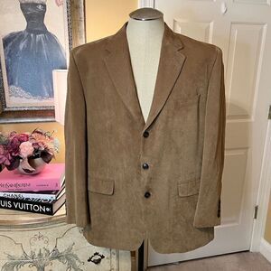 NWOT Men's Ralph Lauren Classic Blazer Camel Microfiber Corduroy Size 44R